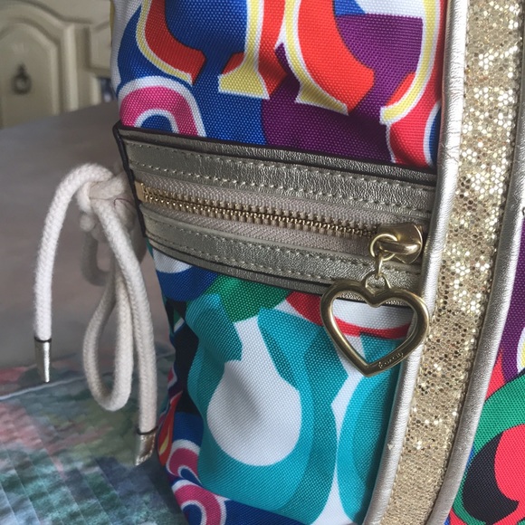 Optic Art Coach shoulder bag and satchel! This bag is in GUC except for handles - Picture 3 of 15